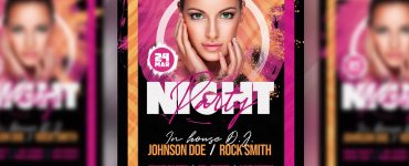 Music Night Party Flyer Template Design