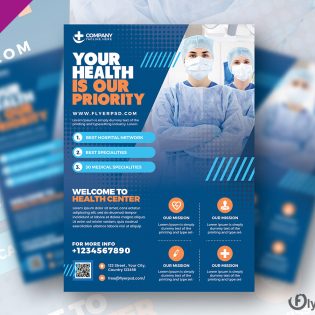 Health Care and Hospital Flyer Template PSD
