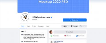 New Facebook 2020 Page Mockup Template