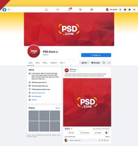 New Facebook Page Mockup Template