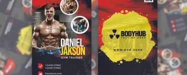 Gym Trainer Business Card Template