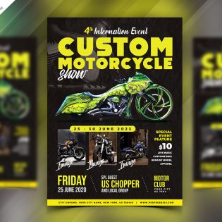 MotorCycle Custom Flyer Template