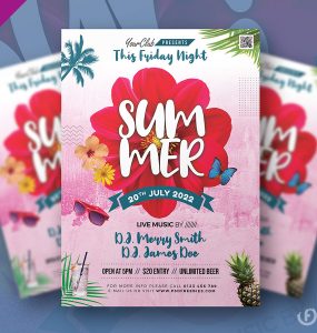 Summer Music Event Flyer Template Design