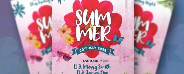 Summer Music Event Flyer Template Design