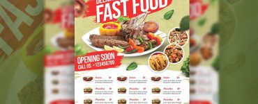 Fast Food Restaurant Flyer Design Template