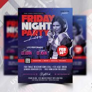 Friday Night Club Party Flyer  Template