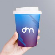 Holding Paper Coffee Cup Packaging Mockup