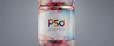 Jam Glass Jar Label Mockup Template