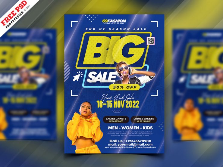 Big Fashion Sale Flyer Design Template