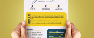 Cool Resume CV Design Template PSD