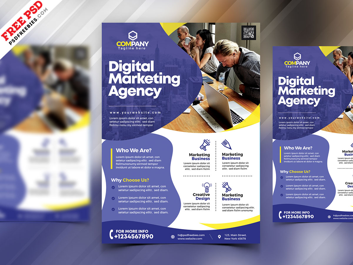 Digital Marketing Agency Flyer Template PSD Download PSD