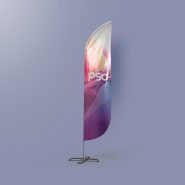 Feather Flag Banner Mockup Template