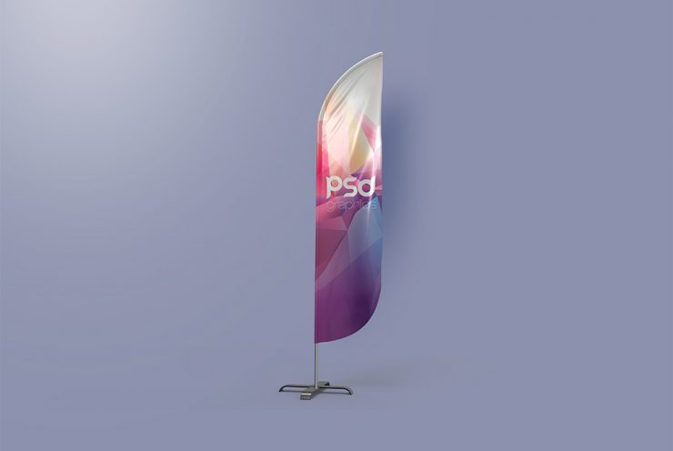 Feather Flag Banner Mockup Template
