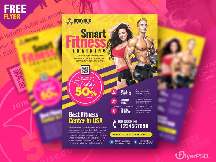 Fitness Gym Flyer Design Template