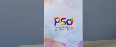 Hardcover Book on Table Mockup PSD