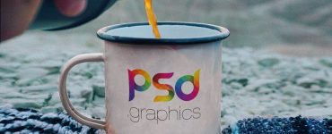 Enamel Coffee Mug Mockup