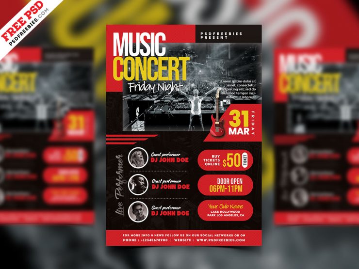 Live Music Concert Event Flyer Template