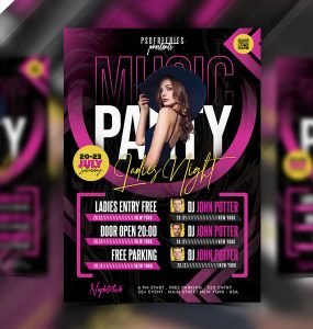 Music Party Flyer Design Template
