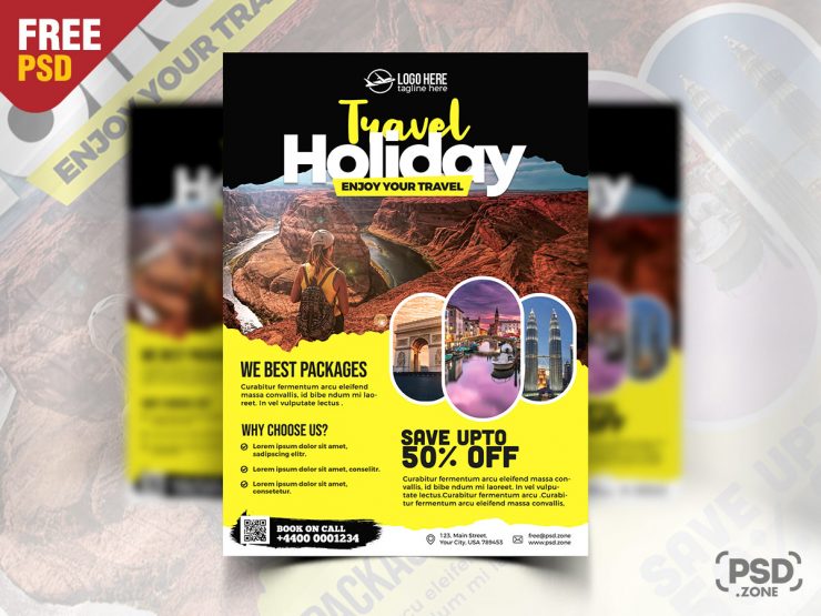 Travel Agency Promotion Flyer Template