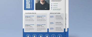 A4 Size Designer Resume Template PSD