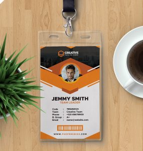 Clean and Corporate ID Card Template Design