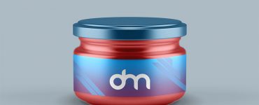 Small Glass Jar Mockup PSD Template