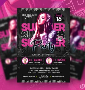 Summer Club Party Flyer Template