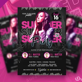 Best Free Summer Party Flyer PSD Template – Download PSD