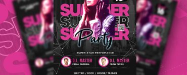 Summer Club Party Flyer Template