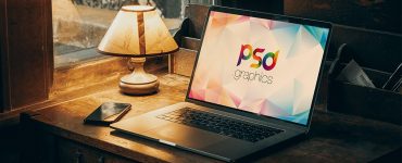 Vintage Style Macbook Pro Mockup Template