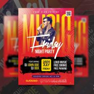Night Club Friday Party Flyer Template Design