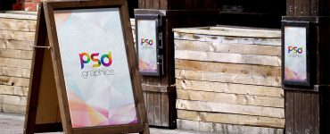 Outdoor Sidewalk Sandwich Board Mockup