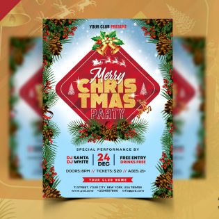 Christmas Party Flyer Template Psd – Download Psd