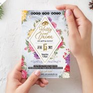 Beautiful Wedding Invitation Card Design PSD