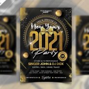 Happy New Year 2021 Flyer Template PSD