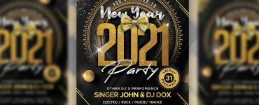 Happy New Year 2021 Flyer Template PSD