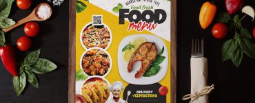 A4 Size Restaurant Food Menu PSD Template