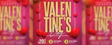 Beautiful Valentines Day Flyer Design Template