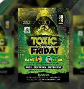 Music Event Party Flyer PSD Template