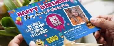 Colorful Birthday Invitation Card Design Template