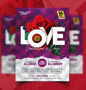 Special Valentine’s Day Party Flyer Template