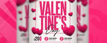Valentines Day Party Flyer Design Template