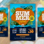 Summer Party Event Flyer Template Design