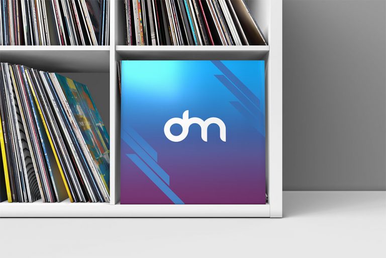 Vinyl Record Cover Mockup Template Download PSD