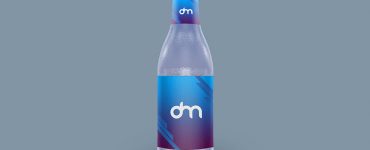 Glass Bottle Label Mockup Template