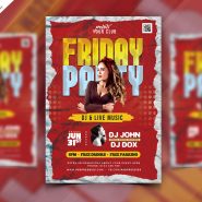 Friday Night Party Flyer Design Template