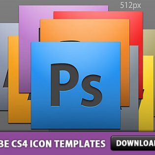 Adobe CS4 Icon PSD Templates