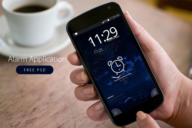 Android Alarm Application Free PSD