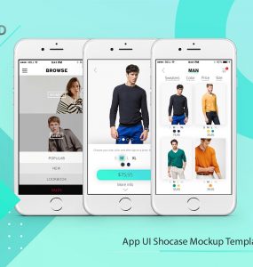 App Showcase Mockup Template Free PSD