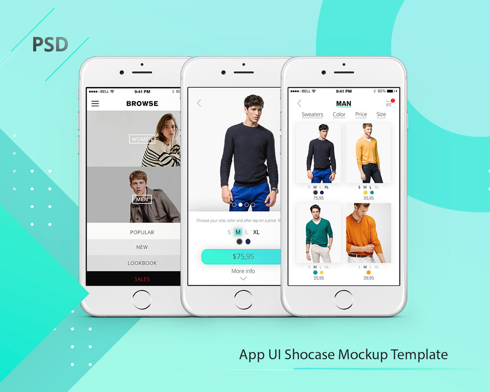 App Showcase Mockup Template Free PSD - Download PSD